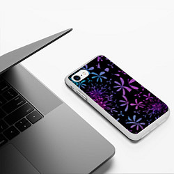 Чехол iPhone 7/8 матовый Темная ночь, цвет: 3D-белый — фото 2
