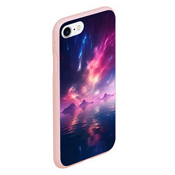 Чехол iPhone 7/8 матовый Space and islands, цвет: 3D-светло-розовый — фото 2