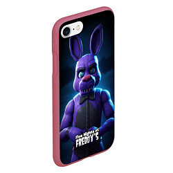 Чехол iPhone 7/8 матовый Five Nights at Freddys Bonnie, цвет: 3D-малиновый — фото 2