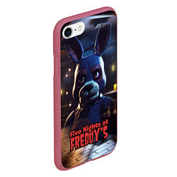 Чехол iPhone 7/8 матовый Five Nights at Freddys Bonnie, цвет: 3D-малиновый — фото 2