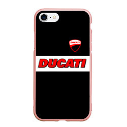 Чехол iPhone 7/8 матовый Ducati motors - черный