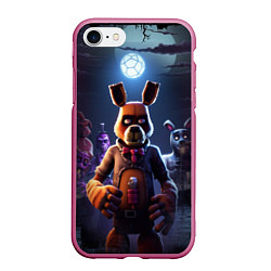 Чехол iPhone 7/8 матовый Five Nights at Freddy, цвет: 3D-малиновый