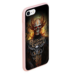 Чехол iPhone 7/8 матовый Baldurs Gate 3 diablo, цвет: 3D-светло-розовый — фото 2