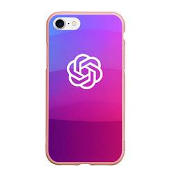 Чехол iPhone 7/8 матовый Chat GPT, цвет: 3D-светло-розовый