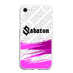 Чехол iPhone 7/8 матовый Sabaton rock legends: символ сверху