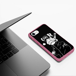 Чехол iPhone 7/8 матовый Трафальгар и Чоппер - Ван пис, цвет: 3D-малиновый — фото 2