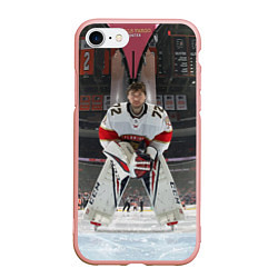 Чехол iPhone 7/8 матовый Sergey Bobrovsky - Florida panthers - hockey, цвет: 3D-светло-розовый