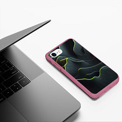 Чехол iPhone 7/8 матовый Рельефная текстура, цвет: 3D-малиновый — фото 2