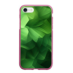 Чехол iPhone 7/8 матовый Green lighting background, цвет: 3D-малиновый