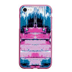 Чехол iPhone 7/8 матовый Ladder - art - texture, цвет: 3D-малиновый