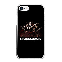 Чехол iPhone 7/8 матовый Nickelback brutal, цвет: 3D-белый
