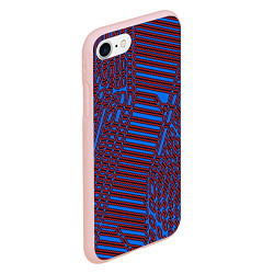 Чехол iPhone 7/8 матовый Паутина синийкрасный, цвет: 3D-светло-розовый — фото 2