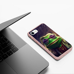 Чехол iPhone 7/8 матовый Пеппи хиппи стиль, цвет: 3D-светло-розовый — фото 2
