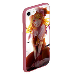 Чехол iPhone 7/8 матовый Touhou Project Flandre Scarlet Joy, цвет: 3D-малиновый — фото 2