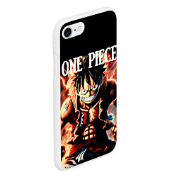 Чехол iPhone 7/8 матовый Злой Луффи из One Piece, цвет: 3D-белый — фото 2