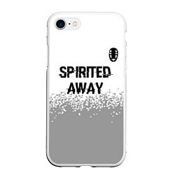 Чехол iPhone 7/8 матовый Spirited Away glitch на светлом фоне: символ сверх, цвет: 3D-белый