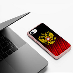Чехол iPhone 7/8 матовый Русский мир, цвет: 3D-светло-розовый — фото 2