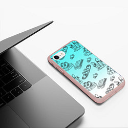 Чехол iPhone 7/8 матовый Перезимуем, цвет: 3D-светло-розовый — фото 2