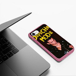 Чехол iPhone 7/8 матовый Depeche Mode 1 Dave, цвет: 3D-малиновый — фото 2