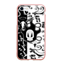 Чехол iPhone 7/8 матовый Bleach logo blur anime black, цвет: 3D-светло-розовый