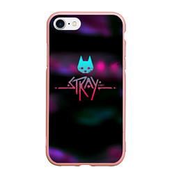 Чехол iPhone 7/8 матовый Stray cats, цвет: 3D-светло-розовый