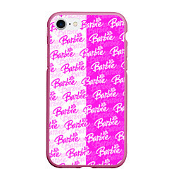 Чехол iPhone 7/8 матовый Bardie - white - pattern, цвет: 3D-малиновый