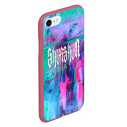 Чехол iPhone 7/8 матовый Shurshun - tie-dye, цвет: 3D-малиновый — фото 2