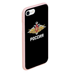 Чехол iPhone 7/8 матовый Армия России герб, цвет: 3D-светло-розовый — фото 2