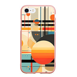Чехол iPhone 7/8 матовый Стильная геометрия, цвет: 3D-светло-розовый