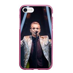 Чехол iPhone 7/8 матовый Depeche Mode - Dave Gahan stage memento mori, цвет: 3D-малиновый