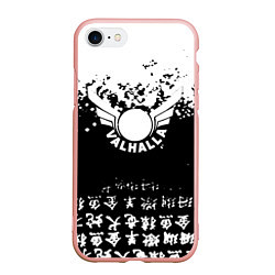 Чехол iPhone 7/8 матовый Токийские мстители аниме black-white, цвет: 3D-светло-розовый