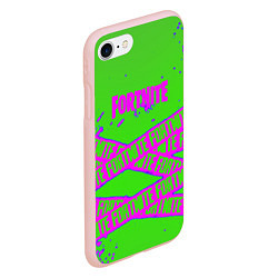 Чехол iPhone 7/8 матовый Fortnite неоновые краски, цвет: 3D-светло-розовый — фото 2