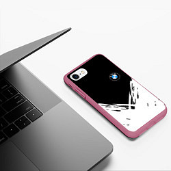 Чехол iPhone 7/8 матовый BMW стильная геометрия спорт, цвет: 3D-малиновый — фото 2