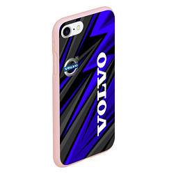 Чехол iPhone 7/8 матовый Volvo - Синий спортивный, цвет: 3D-светло-розовый — фото 2