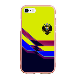 Чехол iPhone 7/8 матовый Российская империя герб, цвет: 3D-светло-розовый