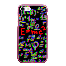 Чехол iPhone 7/8 матовый Emc2, цвет: 3D-малиновый