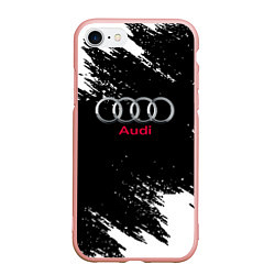 Чехол iPhone 7/8 матовый AUDI sport краски, цвет: 3D-светло-розовый