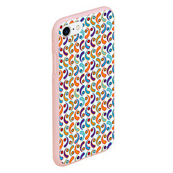 Чехол iPhone 7/8 матовый Паттерн из симметричных фигур, цвет: 3D-светло-розовый — фото 2