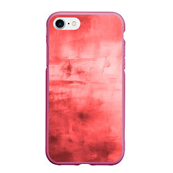 Чехол iPhone 7/8 матовый Красный гранж, цвет: 3D-малиновый