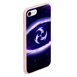 Чехол iPhone 7/8 матовый Genshin Impact Raiden sign, цвет: 3D-светло-розовый — фото 2