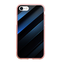 Чехол iPhone 7/8 матовый Синий хаос, цвет: 3D-светло-розовый