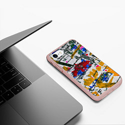 Чехол iPhone 7/8 матовый Абстракция дорога, цвет: 3D-светло-розовый — фото 2