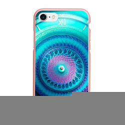 Чехол iPhone 7/8 матовый Фрактальная абстракция 3, цвет: 3D-светло-розовый