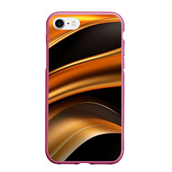 Чехол iPhone 7/8 матовый Yellow black style, цвет: 3D-малиновый