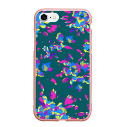Чехол iPhone 7/8 матовый Абстрактные лепестки, цвет: 3D-светло-розовый