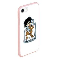 Чехол iPhone 7/8 матовый The Cure - Robert Smith fun, цвет: 3D-светло-розовый — фото 2