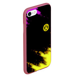 Чехол iPhone 7/8 матовый Borussia Dortmund sport, цвет: 3D-малиновый — фото 2