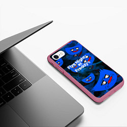 Чехол iPhone 7/8 матовый Huggy Wuggy x Five Nights at Freddys, цвет: 3D-малиновый — фото 2