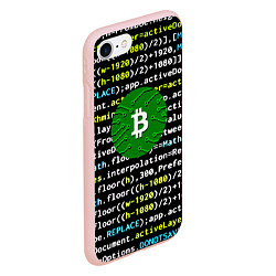 Чехол iPhone 7/8 матовый Bitcoin сатоши, цвет: 3D-светло-розовый — фото 2