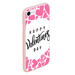 Чехол iPhone 7/8 матовый Valentines day, цвет: 3D-светло-розовый — фото 2